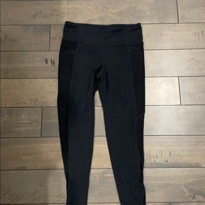 black leggings with mesh calf